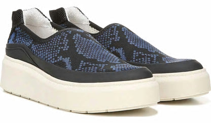 Franco Sarto Franco Lin Platform Slip On Sneaker Blue Fabric