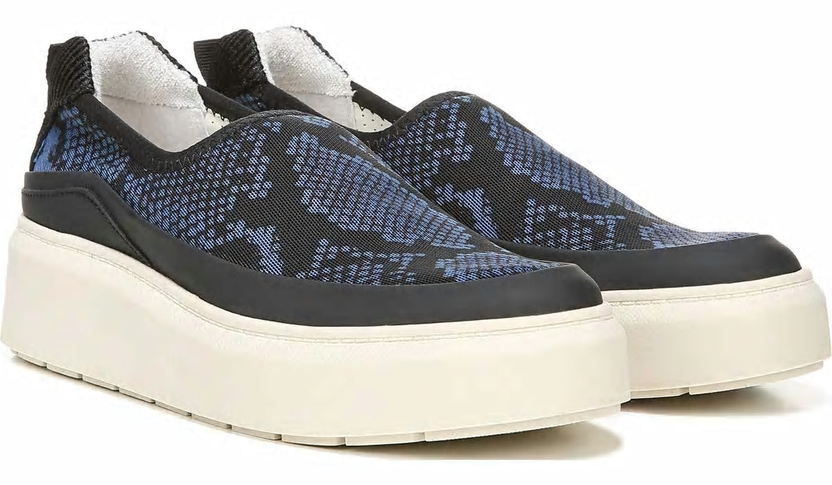 Franco Sarto Franco Lin Platform Slip On Sneaker Blue Fabric