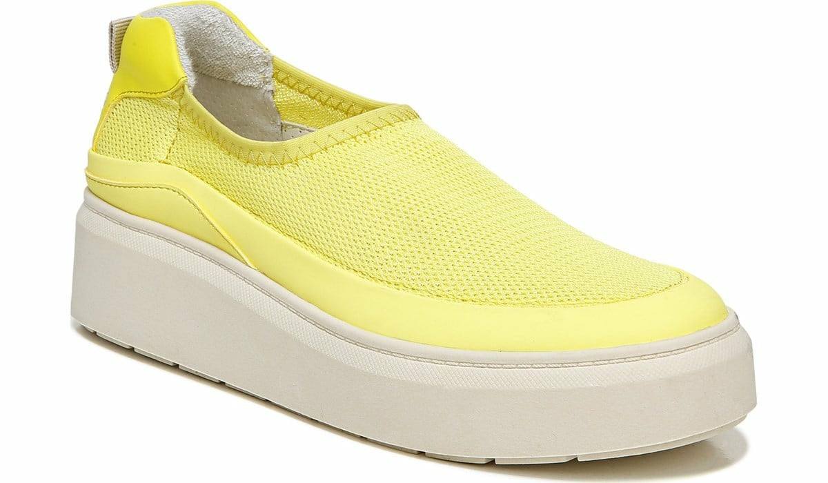 Franco Sarto Franco Lin Platform Slip On Sneaker Yellow Fabric