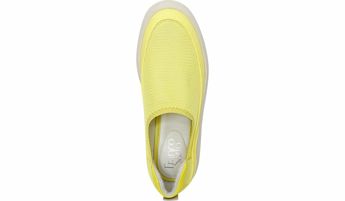 Franco Sarto Franco Lin Platform Slip On Sneaker Yellow Fabric