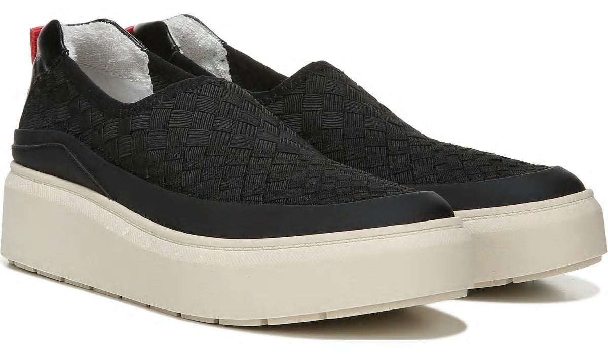 Franco Sarto Franco Lin 2 Platform Slip On Sneaker Black Mesh Weave