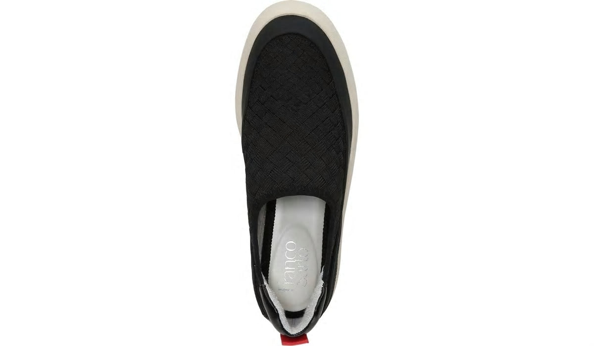 Franco Sarto Franco Lin 2 Platform Slip On Sneaker Black Mesh Weave