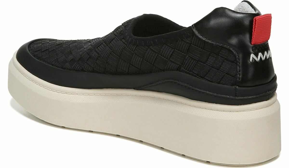Franco Sarto Franco Lin 2 Platform Slip On Sneaker Black Mesh Weave