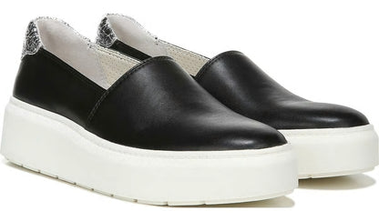 Franco Sarto Franco Lodi 2 Platform Slip On Sneaker Black Snake Print Faux Leather