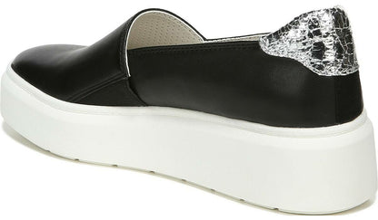 Franco Sarto Franco Lodi 2 Platform Slip On Sneaker Black Snake Print Faux Leather