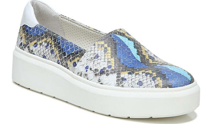 Franco Sarto Franco Lodi 2 Platform Slip On Sneaker Blue Multi Snake Faux Leather