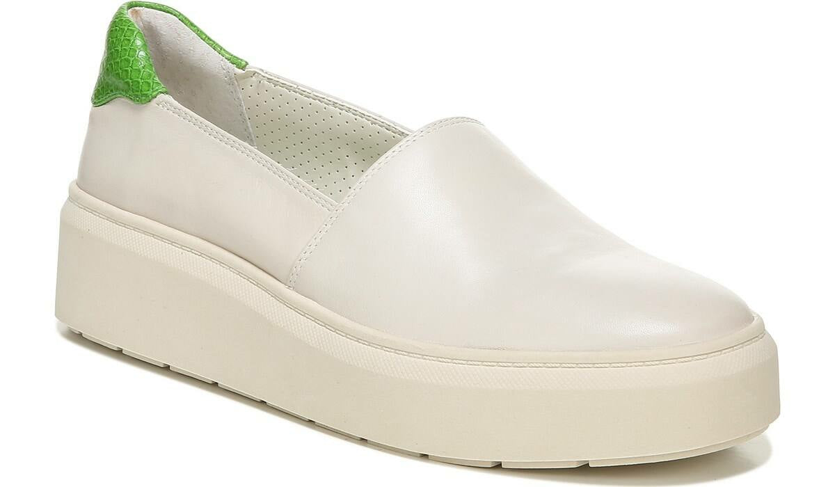 Franco Sarto Franco Lodi 2 Platform Slip On Sneaker Putty Snake Print Faux Leather