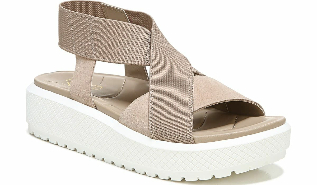 Franco Sarto Franco Niko Platform Sandal Summer Beige Suede