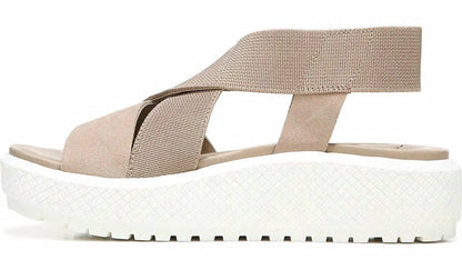 Franco Sarto Franco Niko Platform Sandal Summer Beige Suede