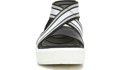 Franco Sarto Franco Niko Platform Sandal Black Grey Leather