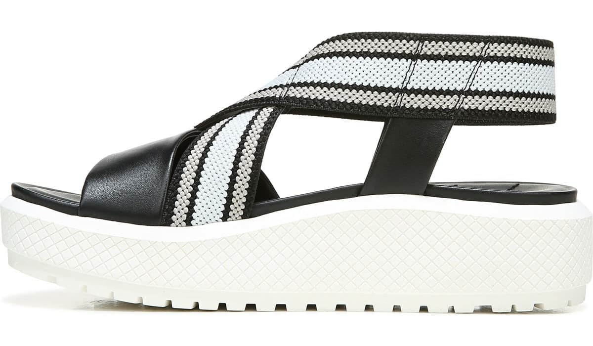 Franco Sarto Franco Niko Platform Sandal Black Grey Leather