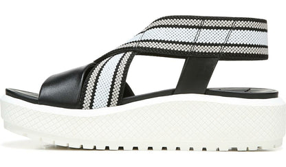 Franco Sarto Franco Niko Platform Sandal Black Grey Leather