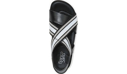 Franco Sarto Franco Niko Platform Sandal Black Grey Leather