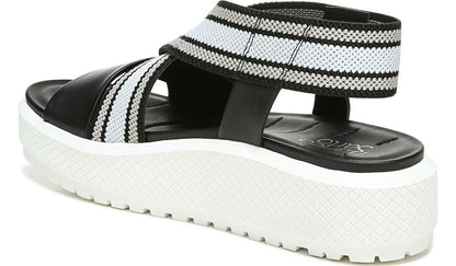 Franco Sarto Franco Niko Platform Sandal Black Grey Leather