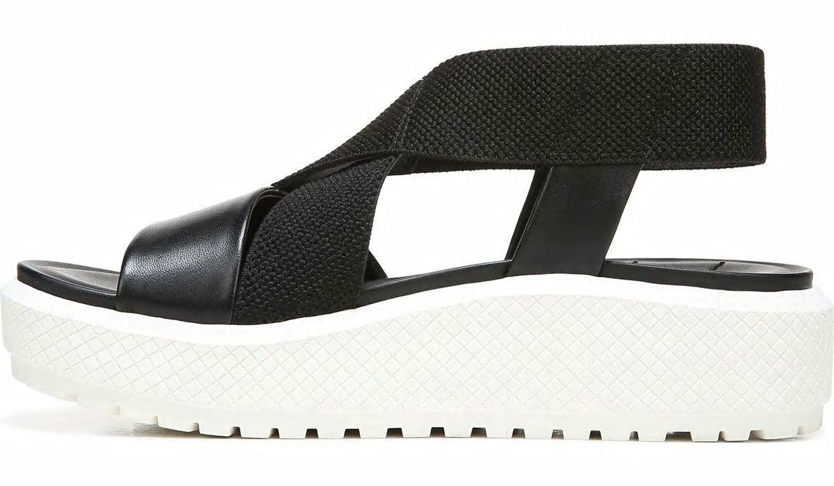 Franco Sarto Franco Niko Platform Sandal Black Leather