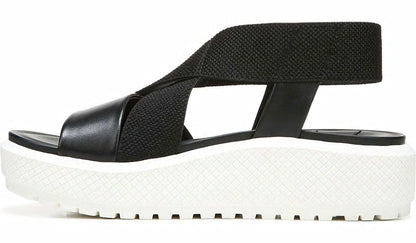 Franco Sarto Franco Niko Platform Sandal Black Leather