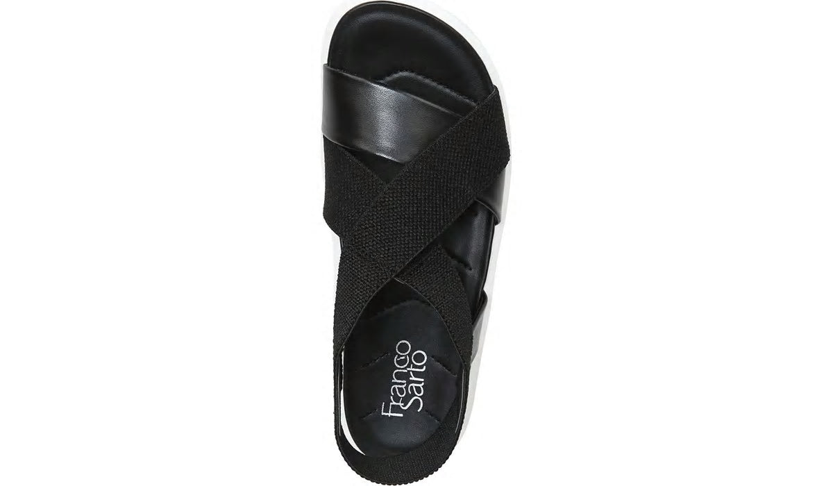 Franco Sarto Franco Niko Platform Sandal Black Leather