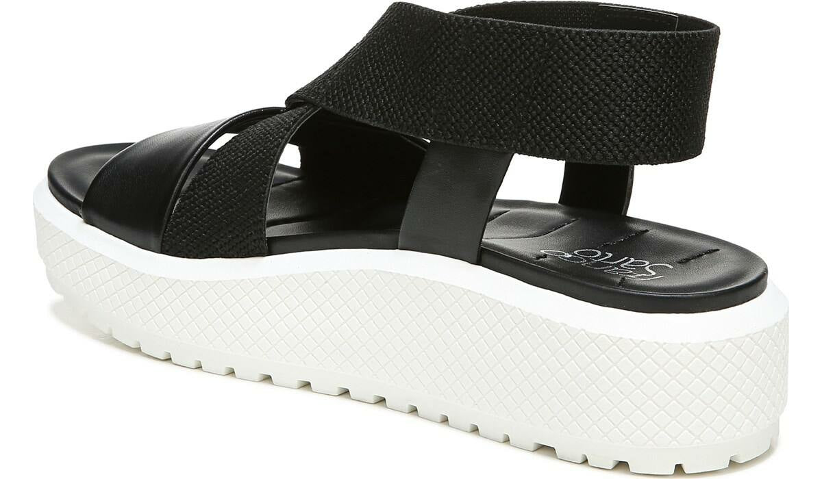 Franco Sarto Franco Niko Platform Sandal Black Leather