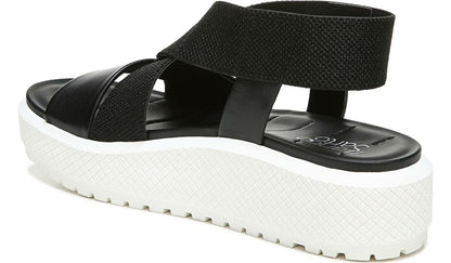 Franco Sarto Franco Niko Platform Sandal Black Leather