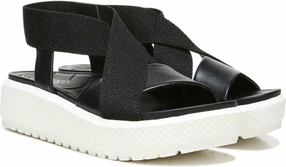 Franco Sarto Franco Niko Platform Sandal Black Leather