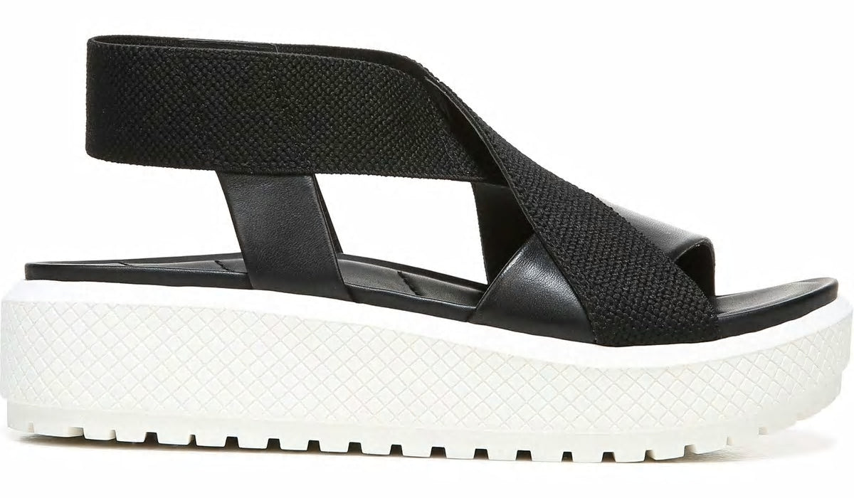 Franco Sarto Franco Niko Platform Sandal Black Leather