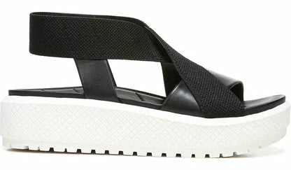 Franco Sarto Franco Niko Platform Sandal Black Leather