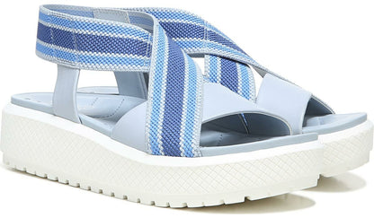 Franco Sarto Franco Niko Platform Sandal Light Blue Leather