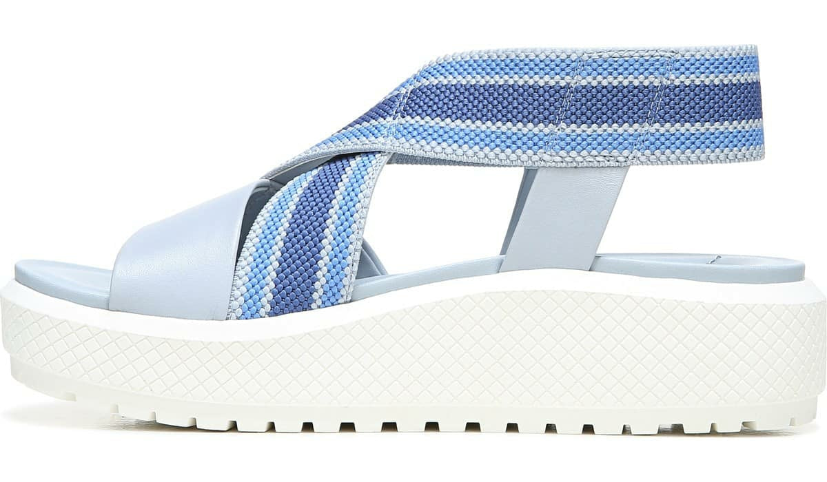 Franco Sarto Franco Niko Platform Sandal Light Blue Leather