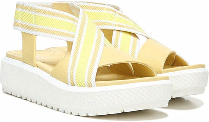 Franco Sarto Franco Niko Platform Sandal Light Yellow Leather