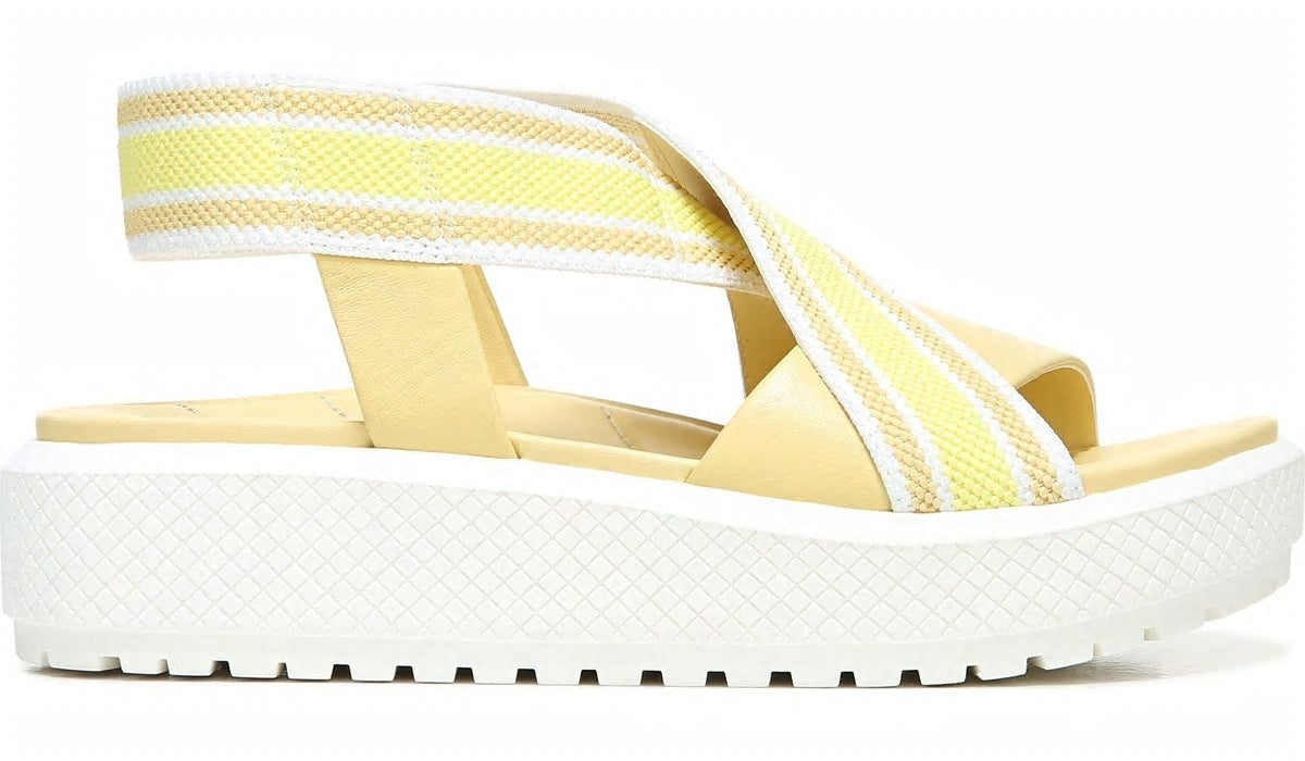 Franco Sarto Franco Niko Platform Sandal Light Yellow Leather