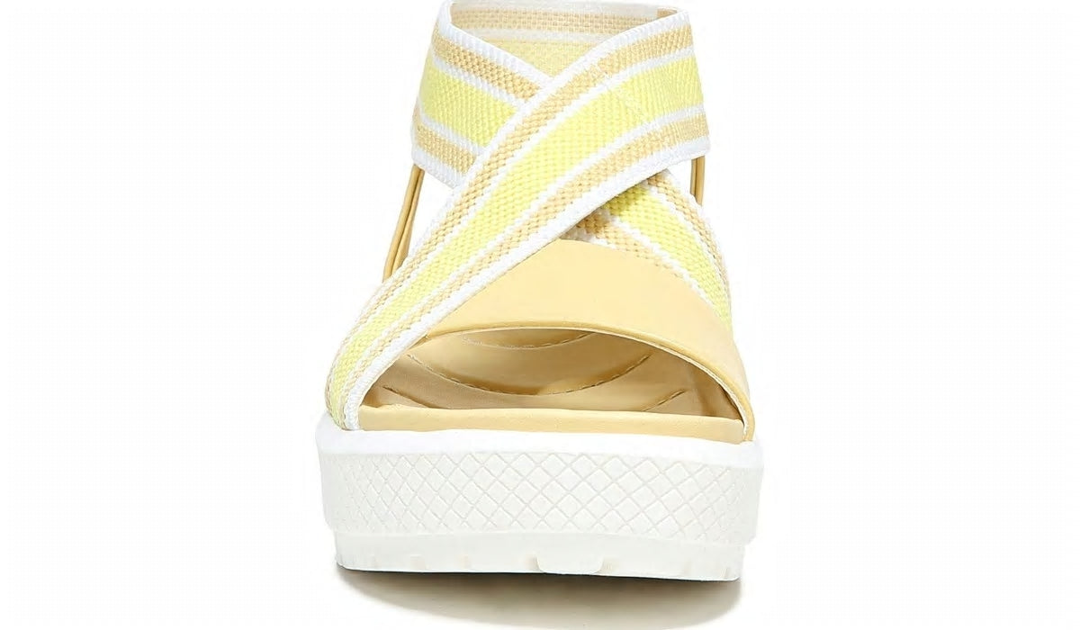 Franco Sarto Franco Niko Platform Sandal Light Yellow Leather