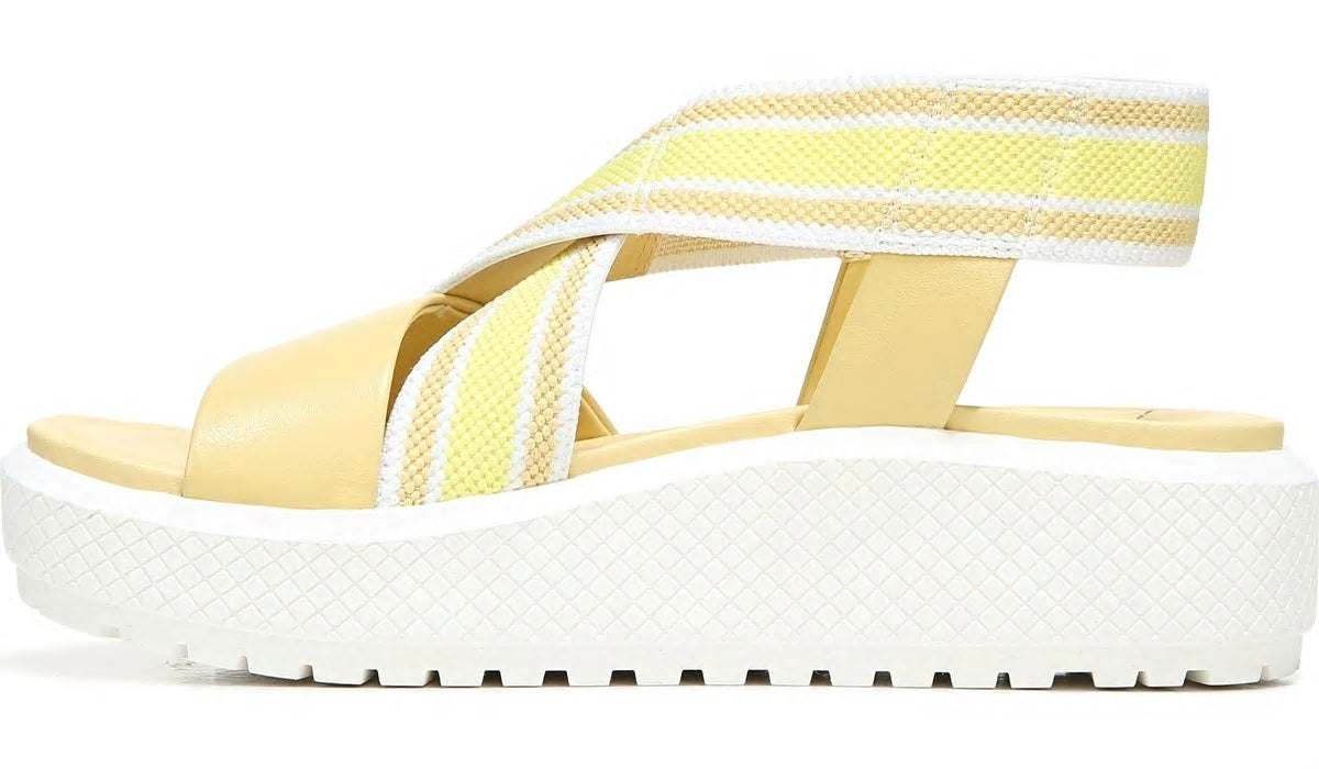 Franco Sarto Franco Niko Platform Sandal Light Yellow Leather