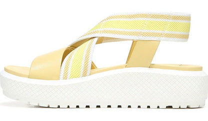 Franco Sarto Franco Niko Platform Sandal Light Yellow Leather