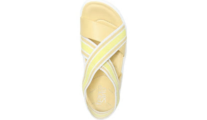 Franco Sarto Franco Niko Platform Sandal Light Yellow Leather