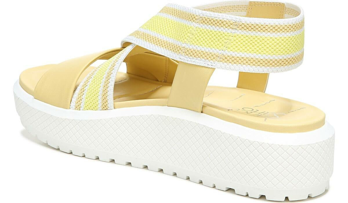 Franco Sarto Franco Niko Platform Sandal Light Yellow Leather