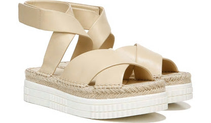Franco Sarto Franco Brock Platform Sandal Beige Leather