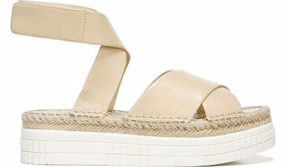 Franco Sarto Franco Brock Platform Sandal Beige Leather