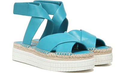 Franco Sarto Franco Brock Platform Sandal Teal Leather