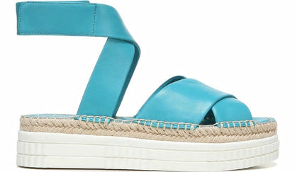 Franco Sarto Franco Brock Platform Sandal Teal Leather