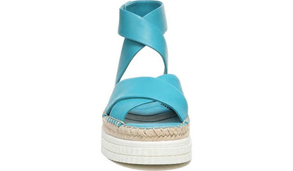 Franco Sarto Franco Brock Platform Sandal Teal Leather