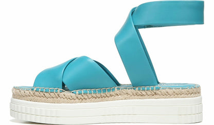 Franco Sarto Franco Brock Platform Sandal Teal Leather