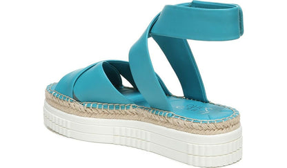 Franco Sarto Franco Brock Platform Sandal Teal Leather