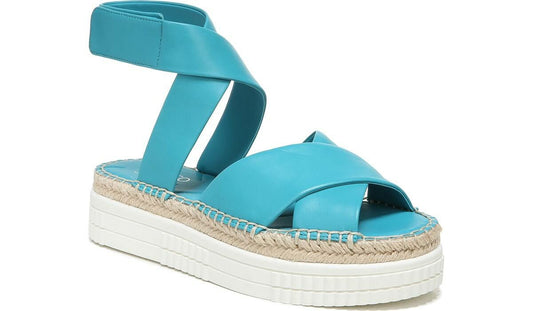 Franco Sarto Franco Brock Platform Sandal Teal Leather