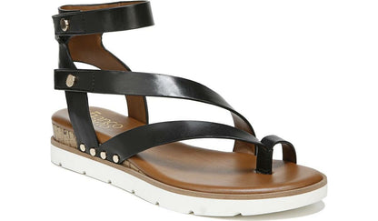Franco Sarto Franco Daven Gladiator Sandal Black Faux Leather