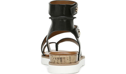 Franco Sarto Franco Daven Gladiator Sandal Black Faux Leather