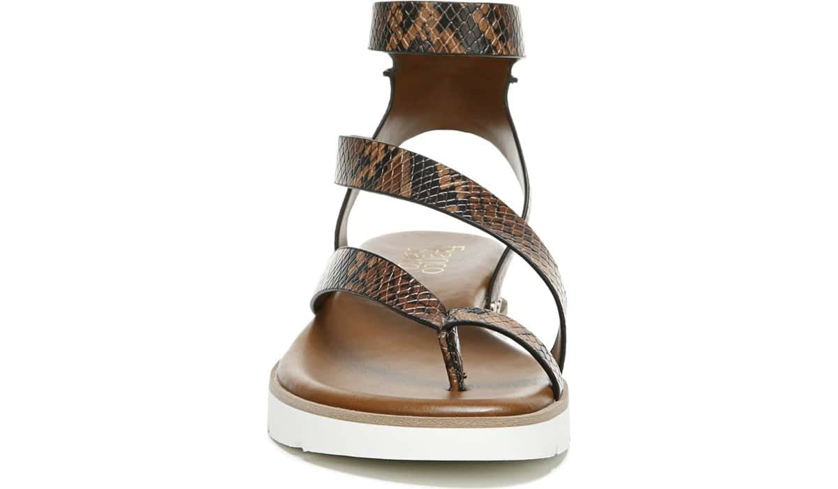 Franco Sarto Franco Daven Gladiator Sandal Cognac Snake Faux Leather