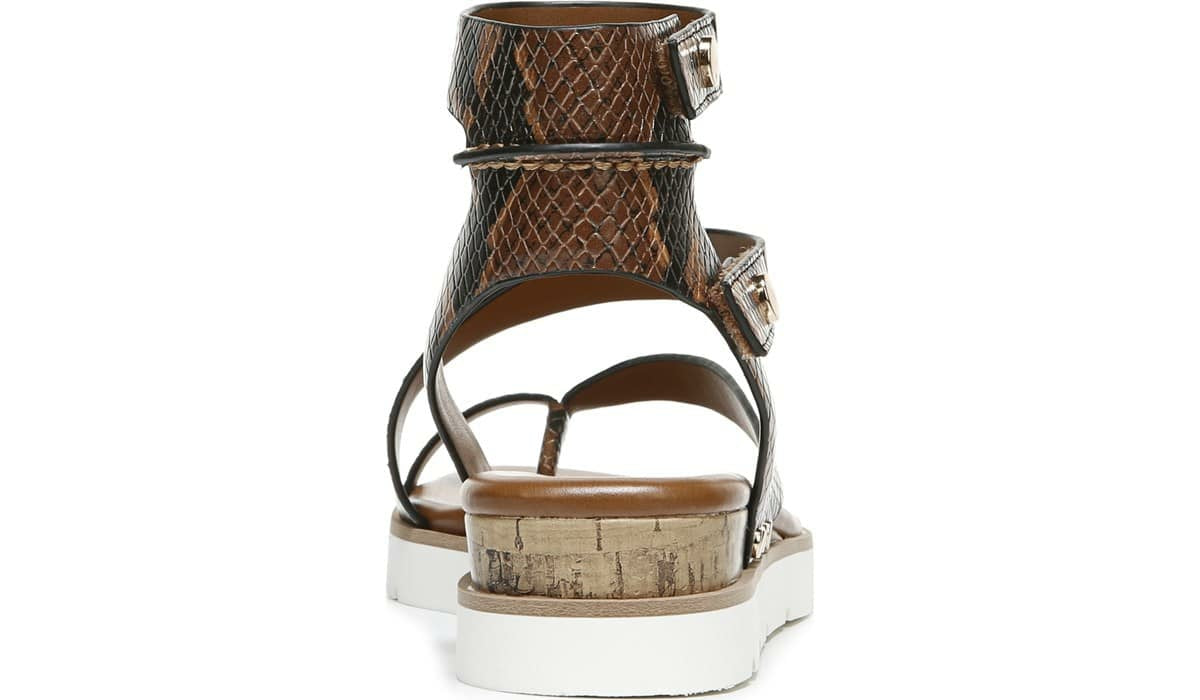 Franco Sarto Franco Daven Gladiator Sandal Cognac Snake Faux Leather