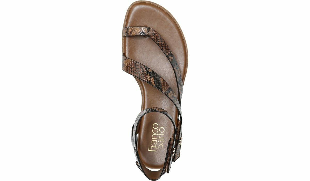 Franco Sarto Franco Daven Gladiator Sandal Cognac Snake Faux Leather