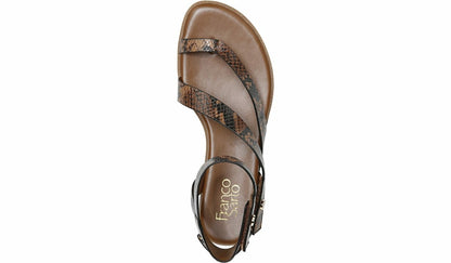 Franco Sarto Franco Daven Gladiator Sandal Cognac Snake Faux Leather