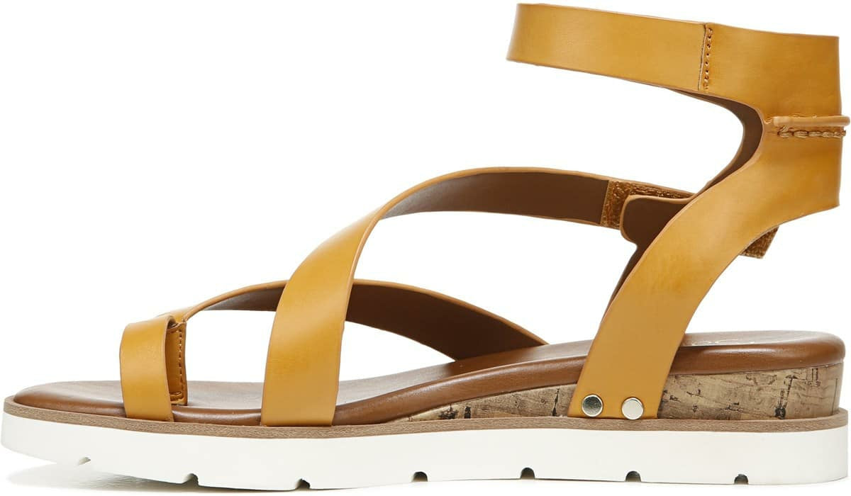 Franco Sarto Franco Daven Gladiator Sandal Goldenrod Faux Leather